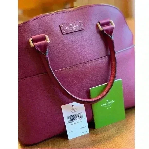 NWT KATE SPADE Carli Grove St Purple Rioja Satchel - Picture 4 of 14